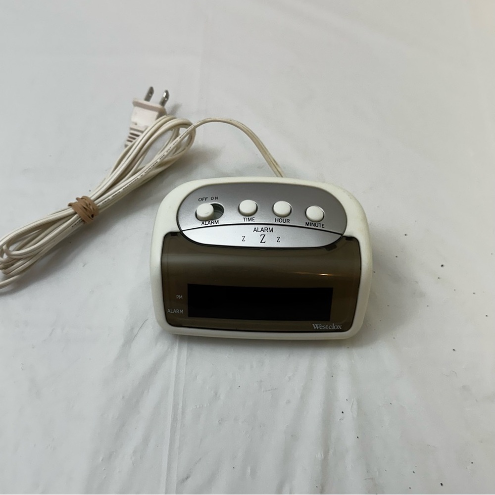 White and Gray Digital Alarm‎ Clock